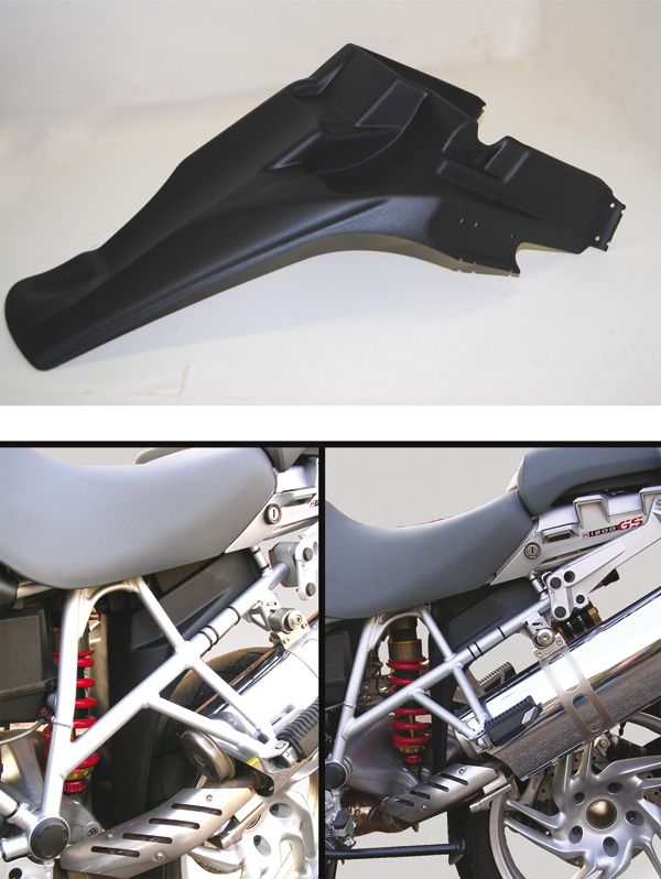 Hinterer Spritzschutz für BMW R 1200 GS (08-12) /Adventure (08-12) - mit ESA,  Kunststoff, schwarz
