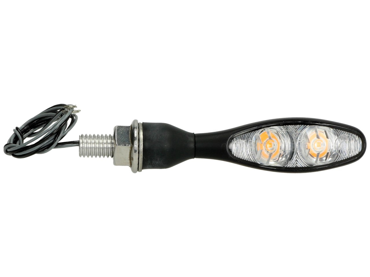 Kellermann Blinker, Micro 1000 Extreme, Stahl, LED, V/H,  L/R, 12 V, schwarz seidenmatt, M8x20