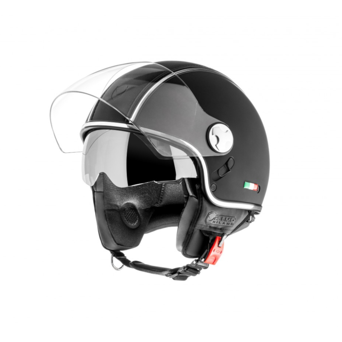 Helmo Milano Demi Jet, PelleDura Premium, schwarz matt