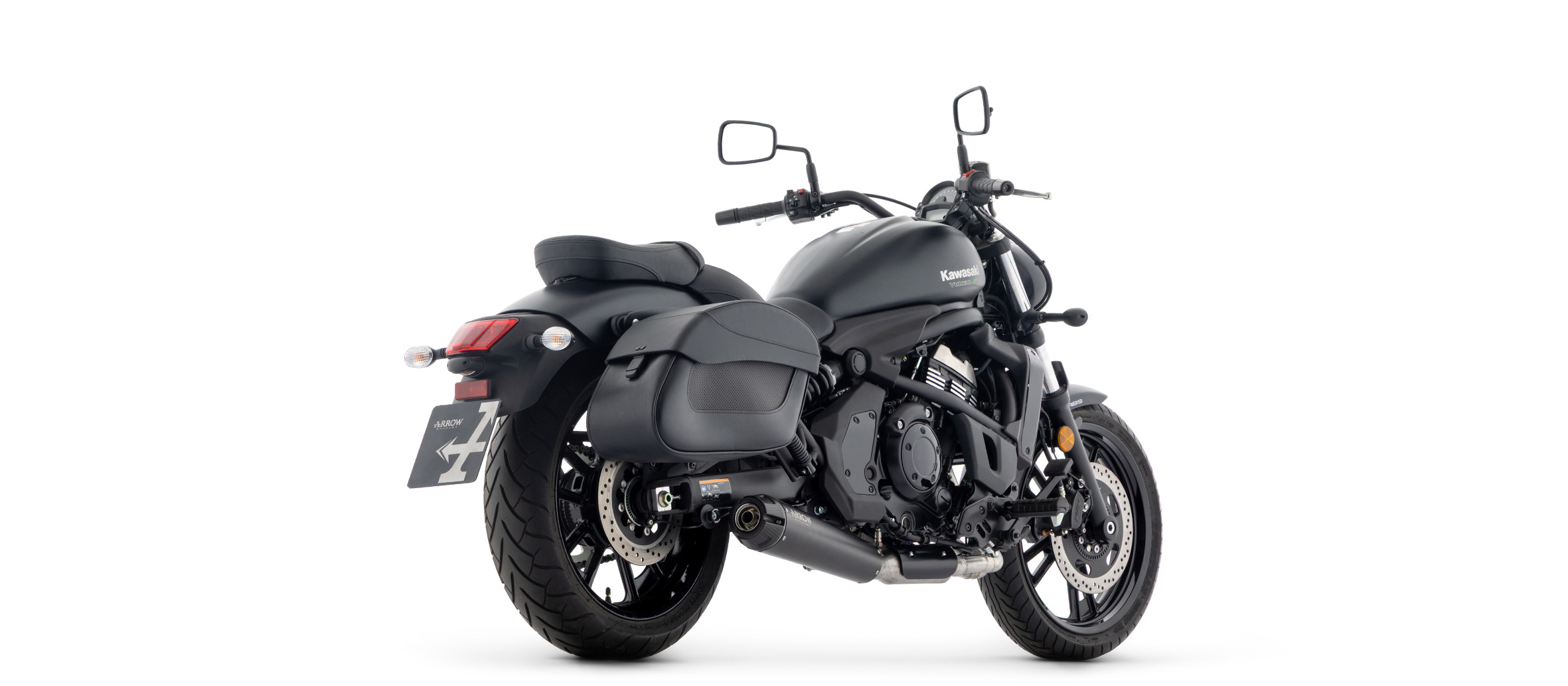 ARROW Auspuff Komplettanlage DARK REBEL Edelstahl u. Carbon für Kawasaki Vulcan S 650 2025-