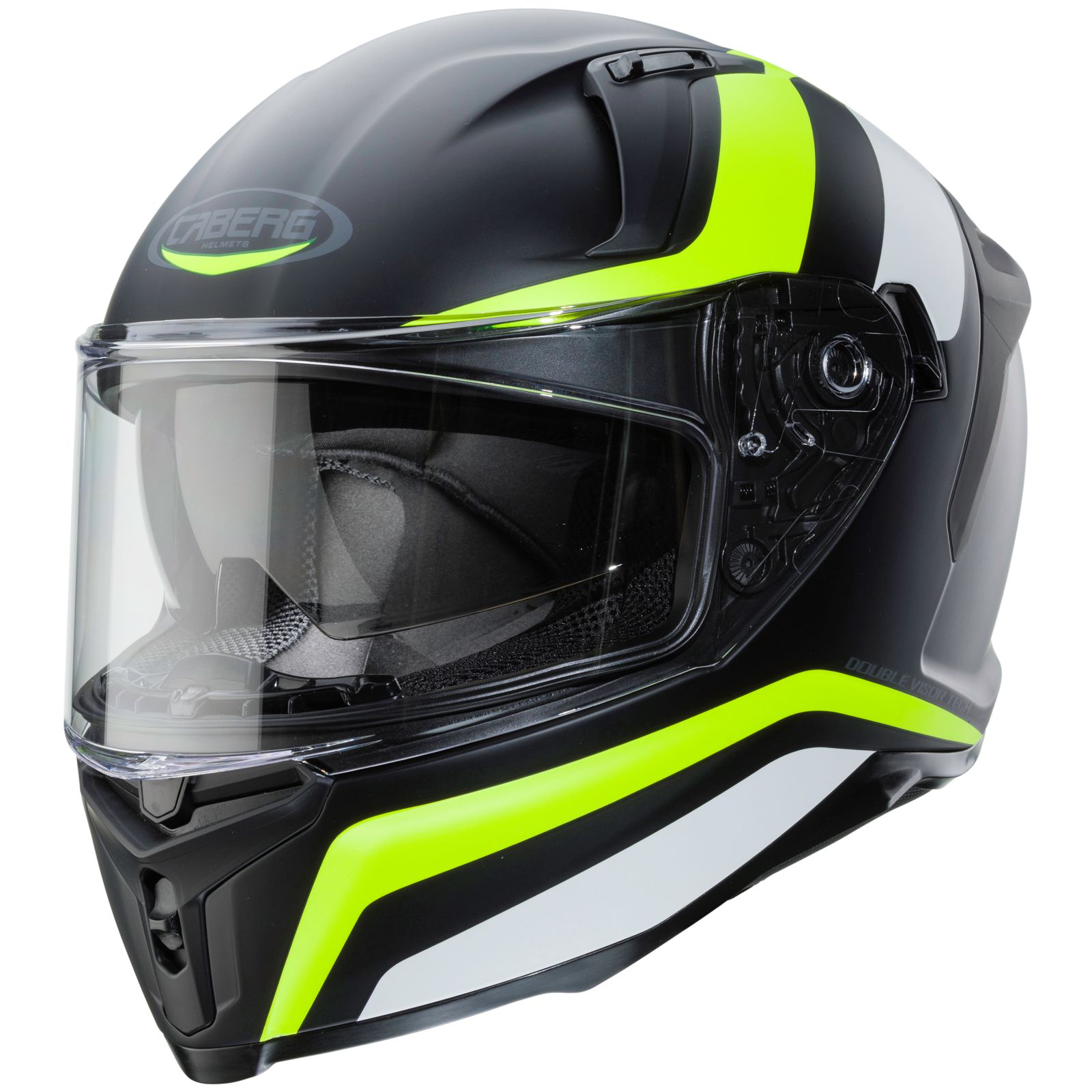 Caberg Helm Avalon Blast, matt-schwarz/weiß-fluo-gelb