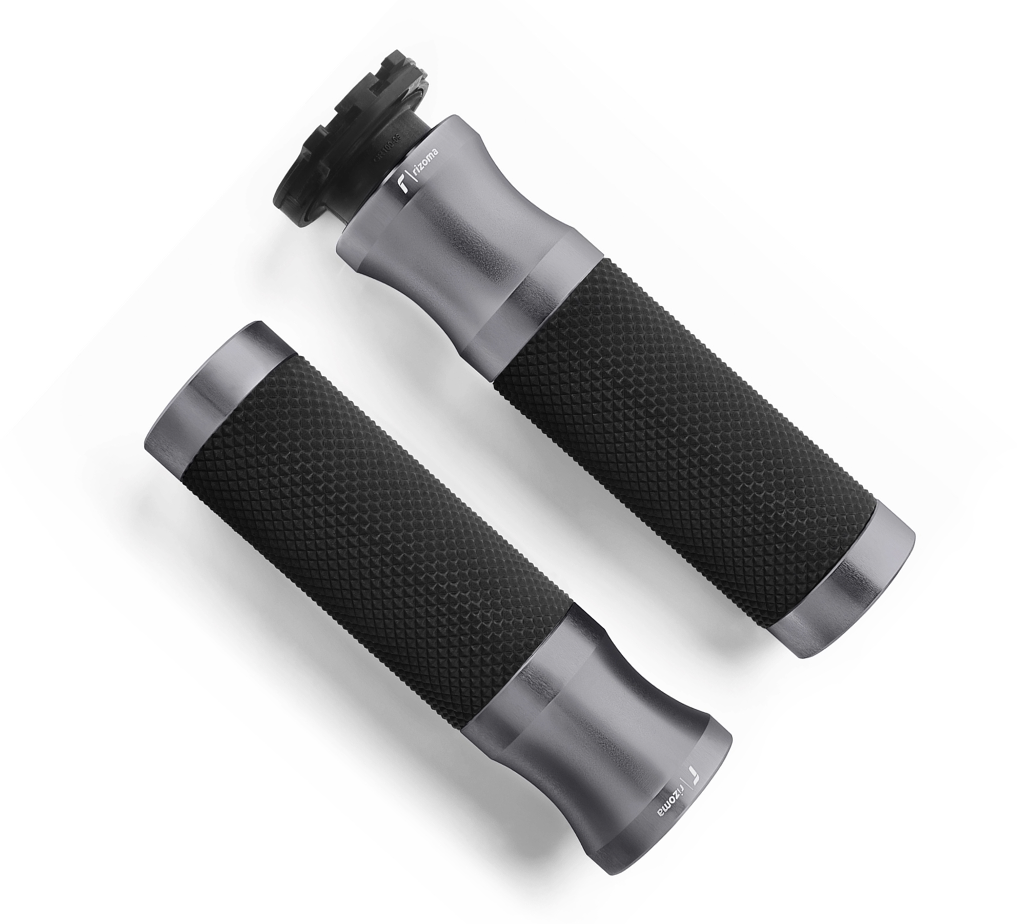 Griffe RIZOMA Ø 22/24 mm L 128 mm für Vespa GTS/​GTS Super, grau eloxiert