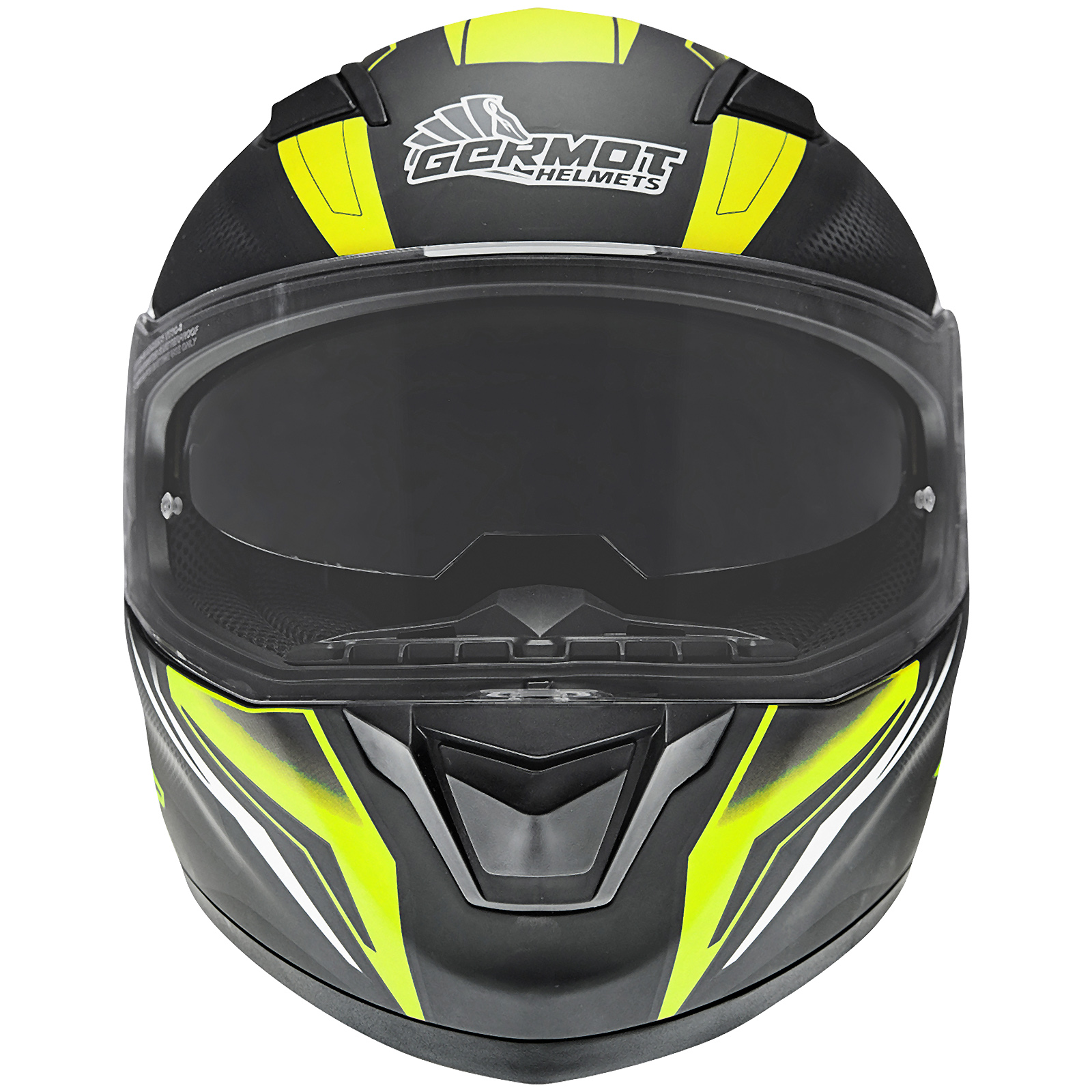 Germot Integralhelm GM 330, matt-schwarz/fluo-gelb