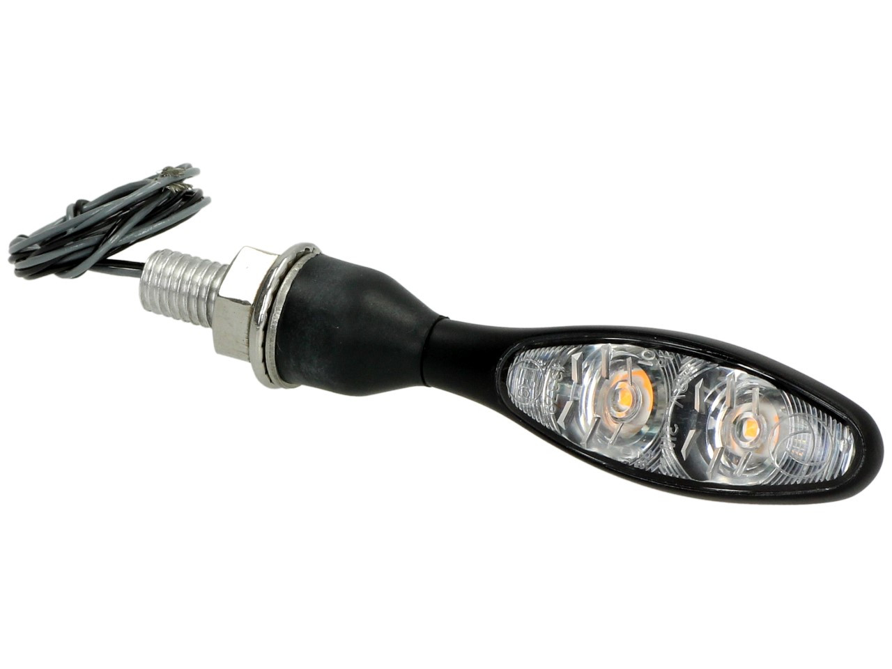 Kellermann Blinker, Micro 1000 Extreme, Stahl, LED, V/H,  L/R, 12 V, schwarz seidenmatt, M8x20