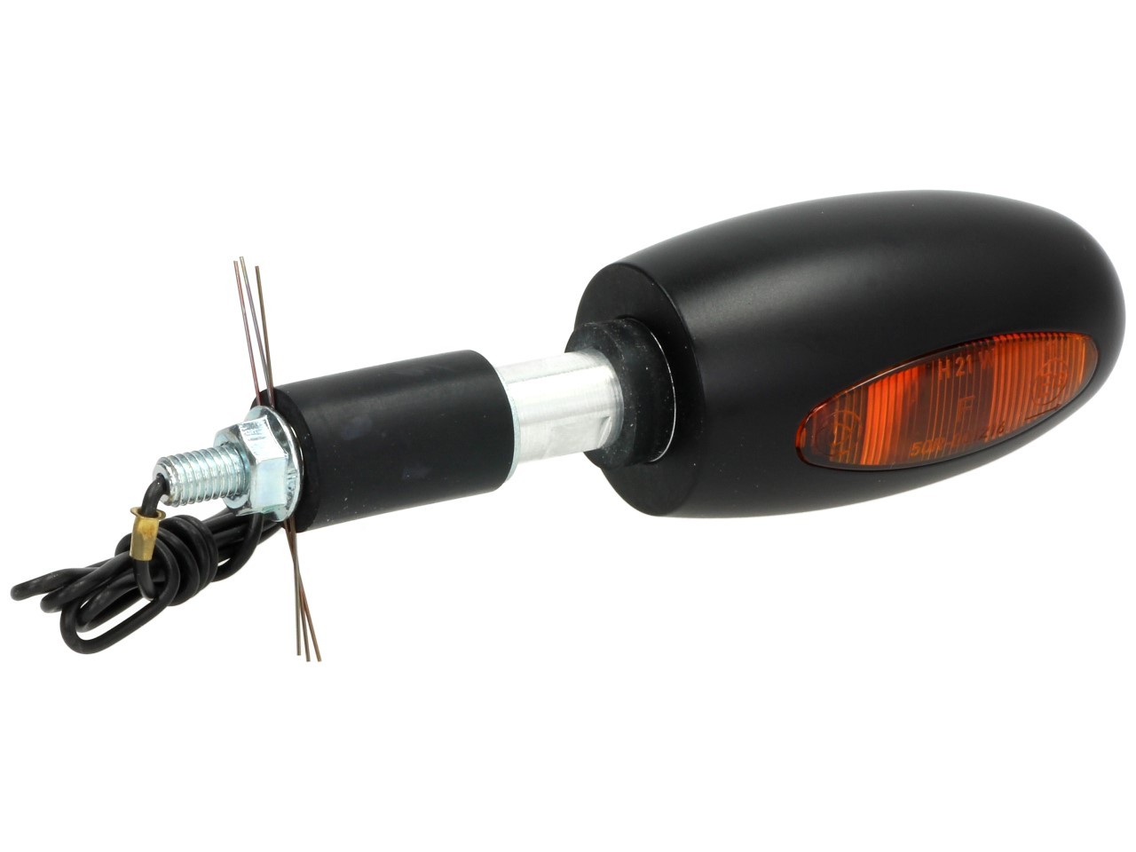 Kellermann Blinker, BL 1000 yellow, Aluminium, Halogen, VR/VL, 12 V, 21 W, schwarz seidenmatt