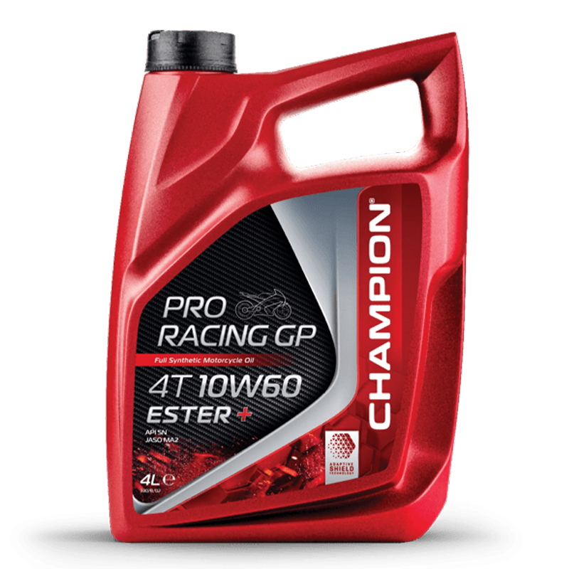 CHAMPION®  Proracing GP 4T 10W-60 ESTER + Vollsynthetisches Motoröl - 4 Liter