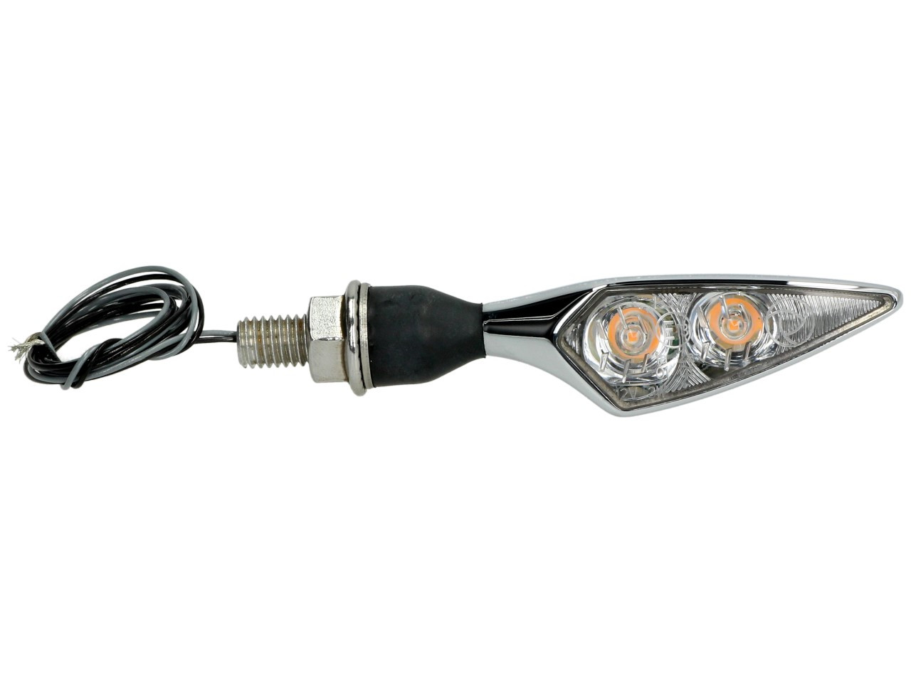 Kellermann Blinker, Rhombus Extreme, Alu, LED, VL/HR, 12 V, chrom glänzend, M8x20, E-geprüft