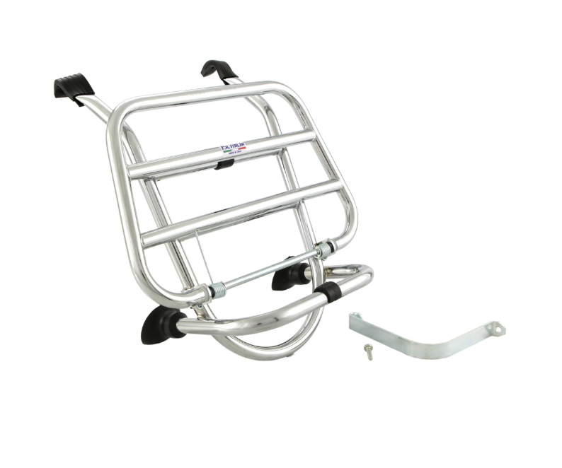 Gepäckträger vorne für Vespa LX /​LXV /​S 50-150ccm, klappbar, chrom