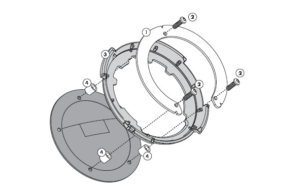 Tankbefestigung für TANKLOCK Tankrucksäcke Givi