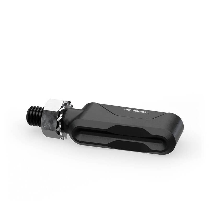 HIGHSIDER Pro Esagano-RS LED Blinker Gehäuse Schwarz / Linse Rauchgrau (Paar), Vorn & Hinten