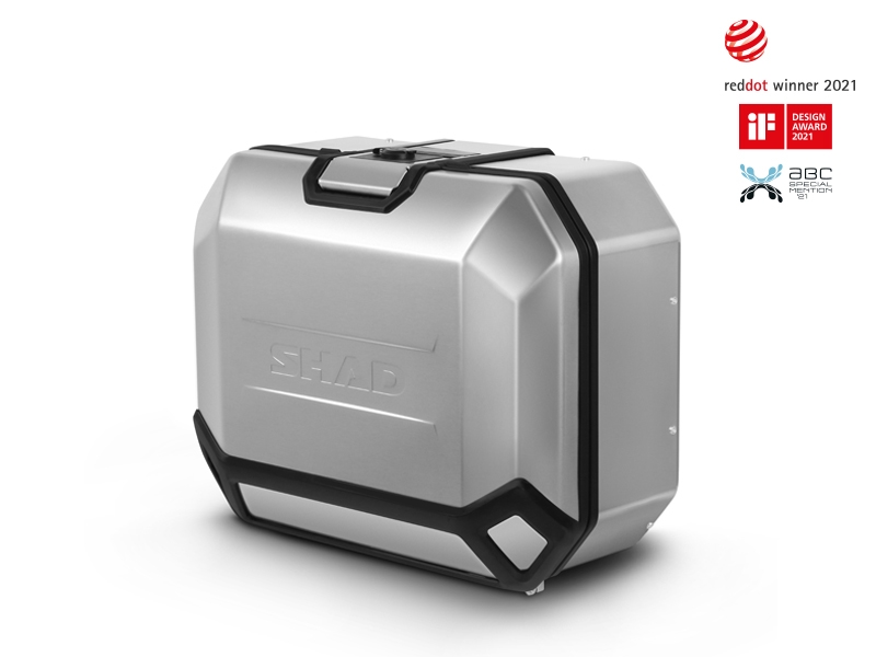 Shad Seitenkoffer Terra TR36, links, Aluminium silber, 36 l
