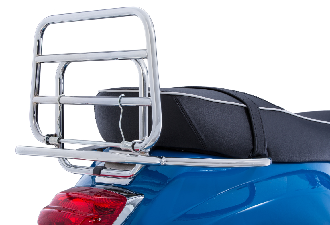 Gepäckträger hinten für Vespa LX/​LXV/S 50-150ccm, klappbar, chrom