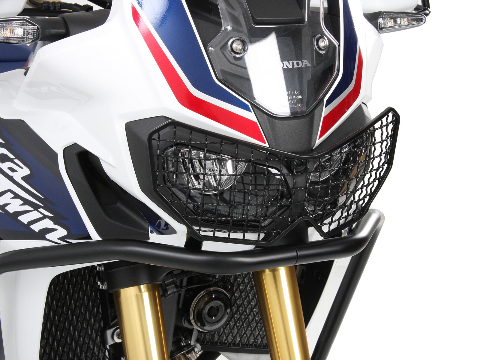 Lampenschutzgitter schwarz für Honda CRF 1000 Africa Twin (Bj.16-17) Hepco & Becker
