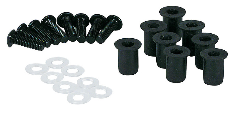 HIGHSIDER Alu-Verkleidungsschrauben mit Gummimuttern, 8 Stück, M5