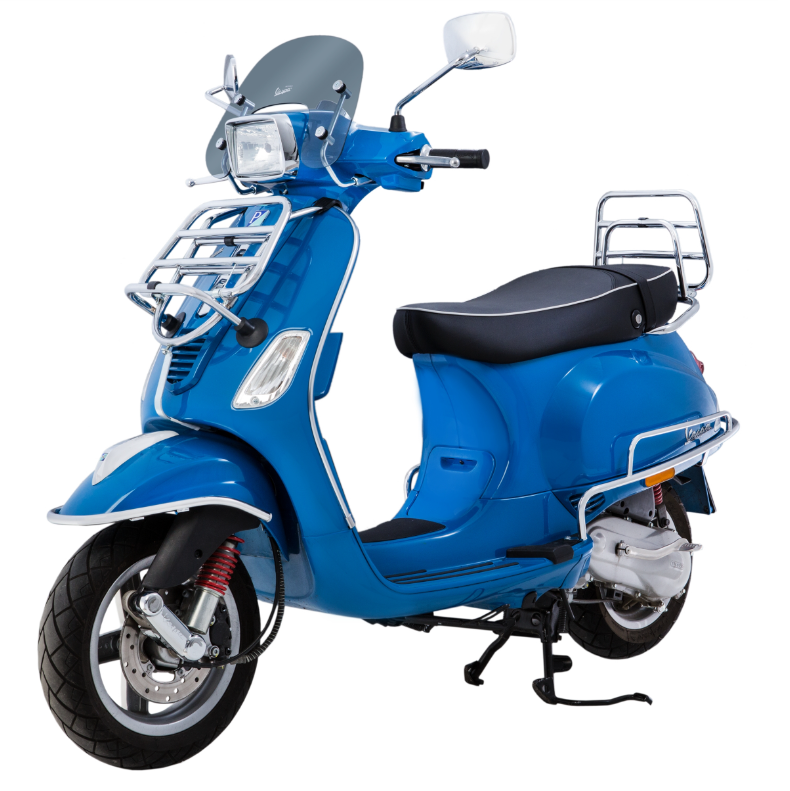 Gepäckträger hinten für Vespa LX /​LXV /​S 50-150ccm, klappbar, chrom