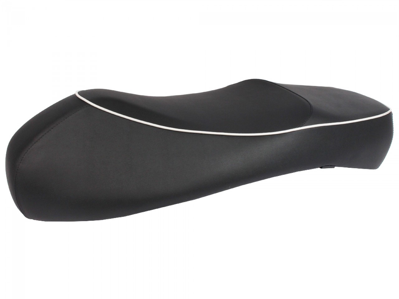 "Doppelsitzbank" Schwarz mit weißer Keder für Vespa GTS