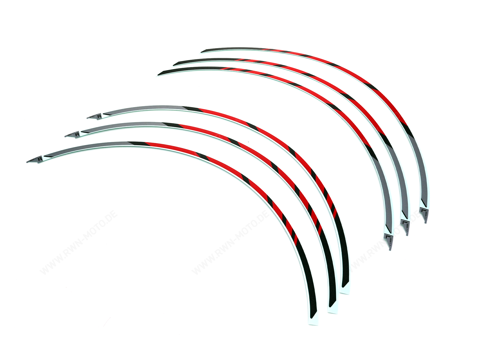 Felgendekor Aufklebersatz (17") *NH-431M* INDY GRAY METALLIC Original Honda