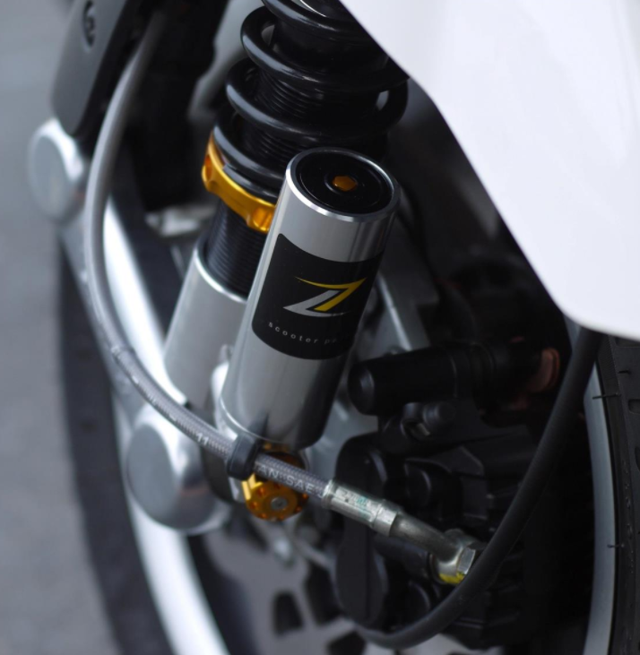 Stoßdämpfer vorne für Vespa GTS/​GTS Super/​GTV/​GT 60/​GT/​GT L, silber/orange