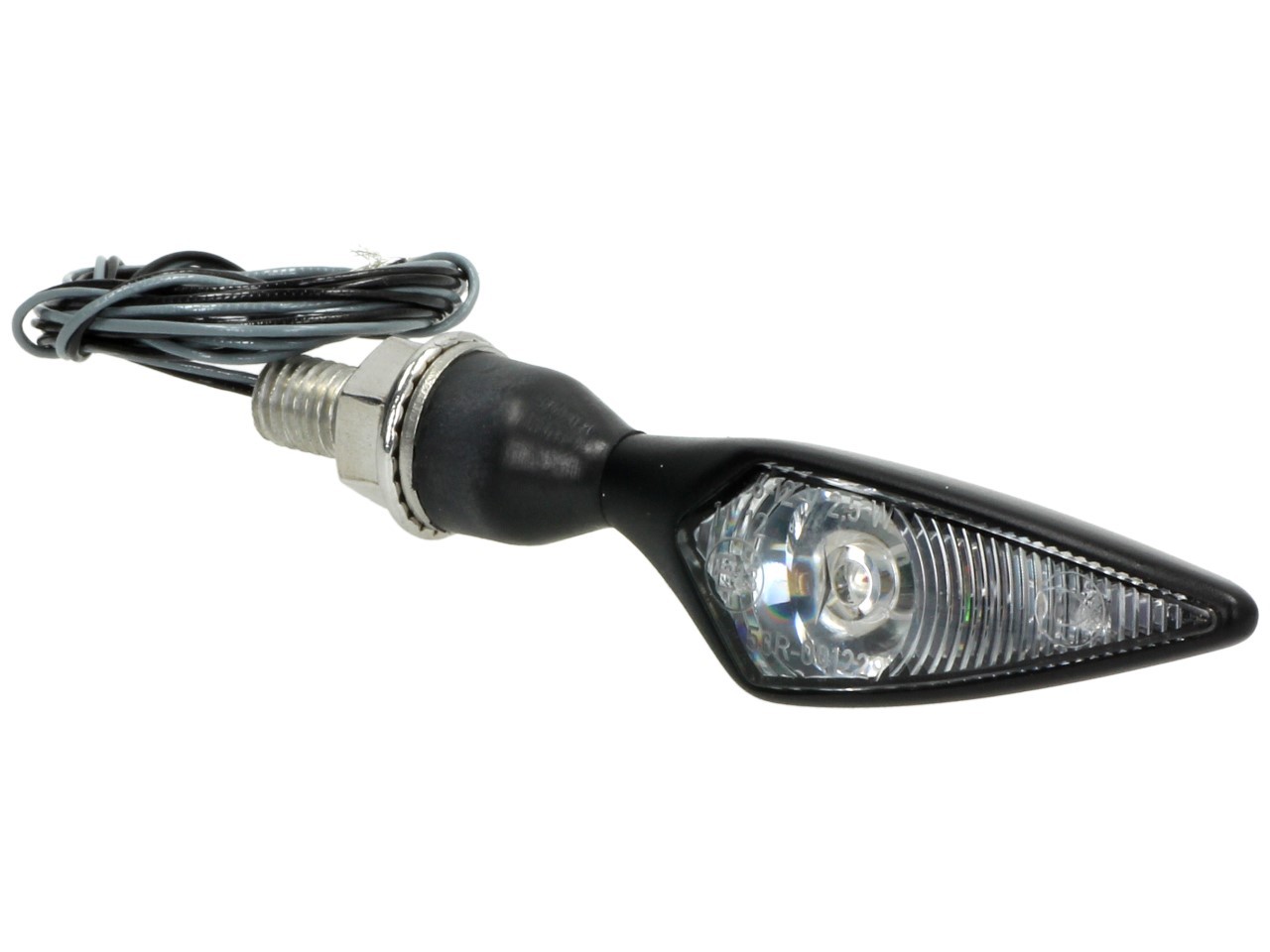 Kellermann Blinker, Rhombus, Stahl, LED, VL/HR, 12 V, schwarz seidenmatt, M8x20, E-geprüft