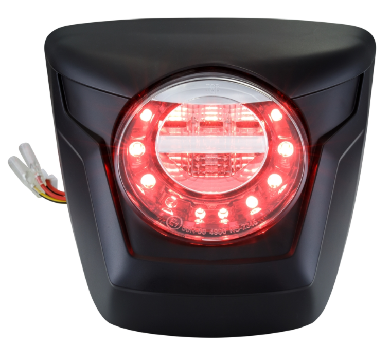 Rücklicht LED rot für Vespa Primavera/​Sprint 50-150ccm, Rand - schwarz matt