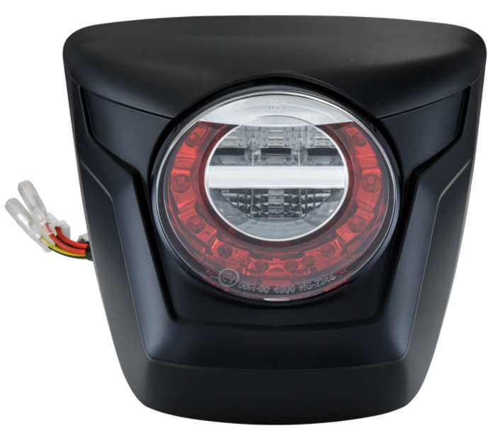 Rücklicht LED rot für Vespa Primavera/​Sprint 50-150ccm, Rand - schwarz matt