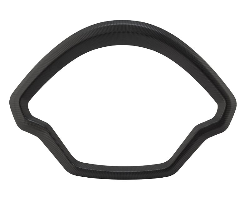 Zierring Tachometer für Vespa GTS/​GTS Super 125/​300ccm (`22-), Alu, schwarz matt eloxiert