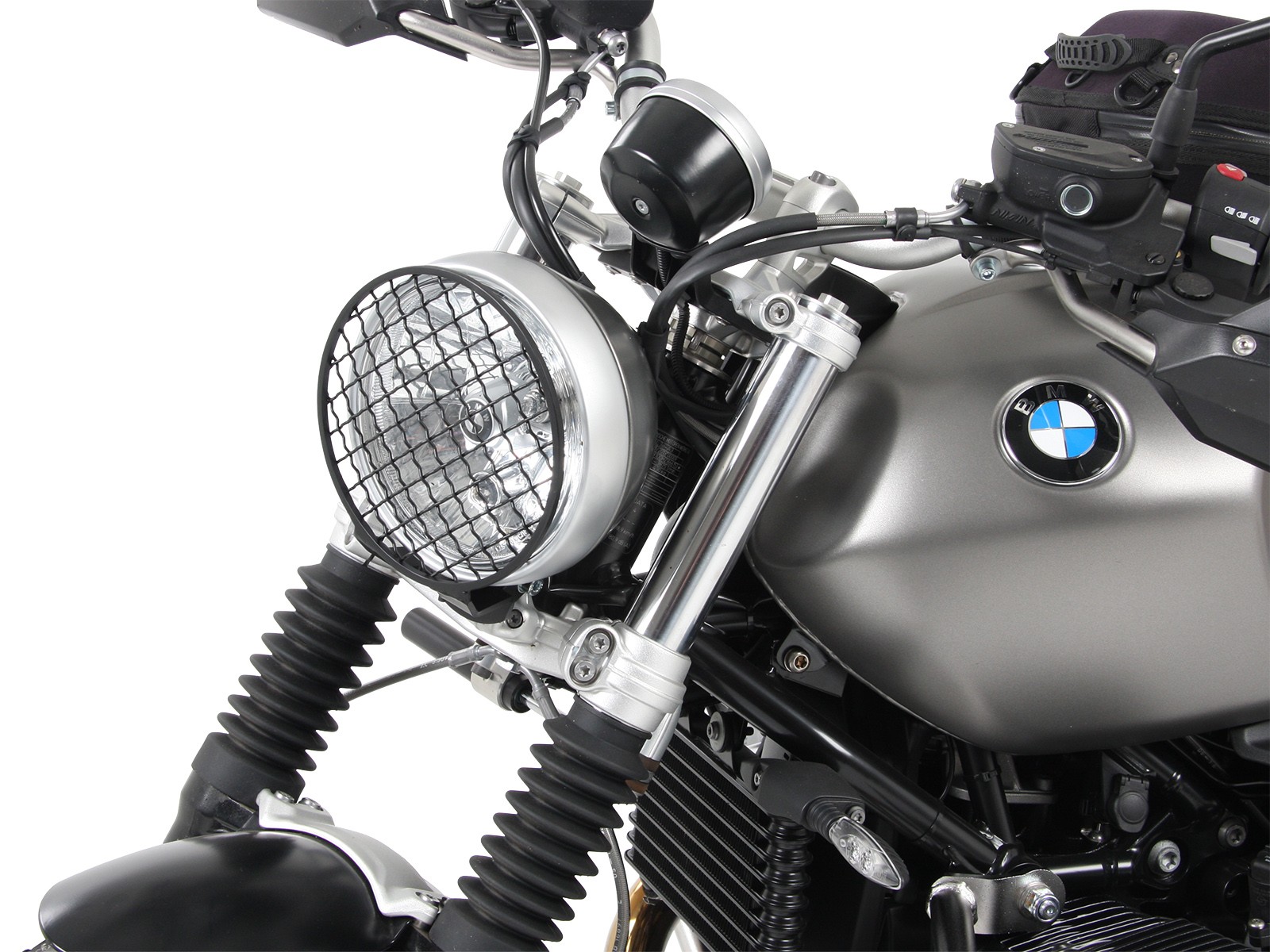 Lampenschutzgitter schwarz für BMW R nineT Pure (Bj.17-) Original Hepco & Becker