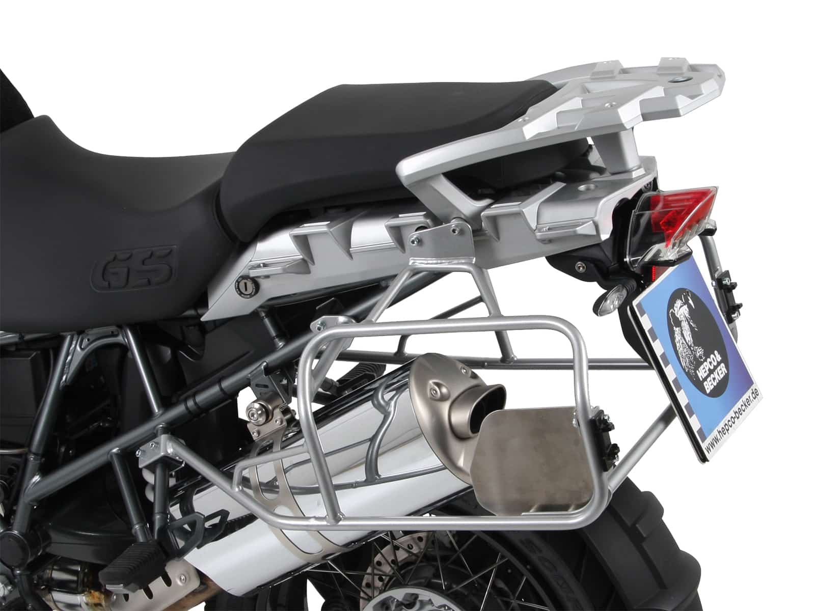 Kofferträgerset Cutout Träger inkl. Kofferset Xplorer Cutout silber für BMW R 1200 GS /Adventure