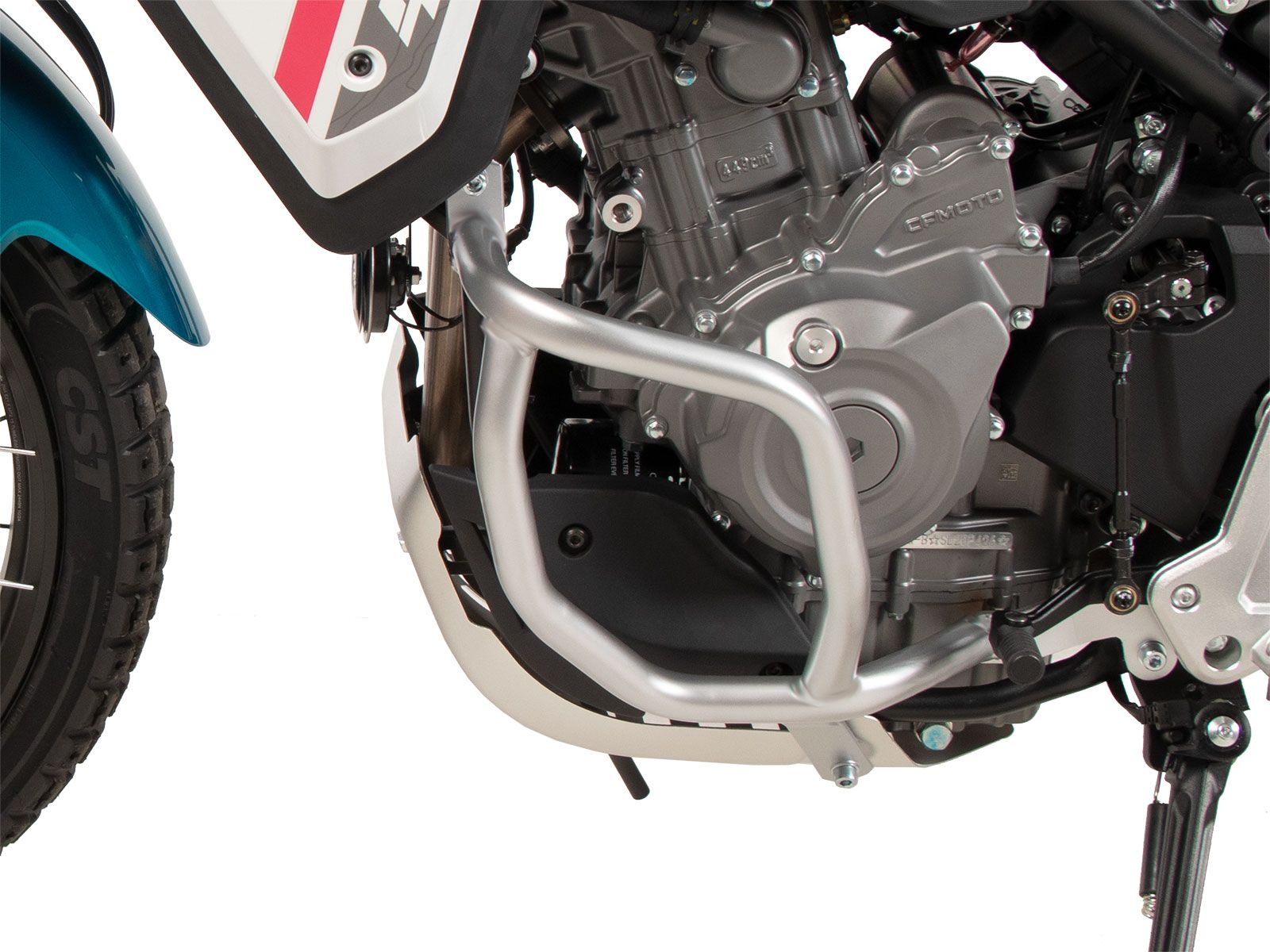 Motorschutzbügel silber für CFMoto 450 MT (24-) Hepco & Becker