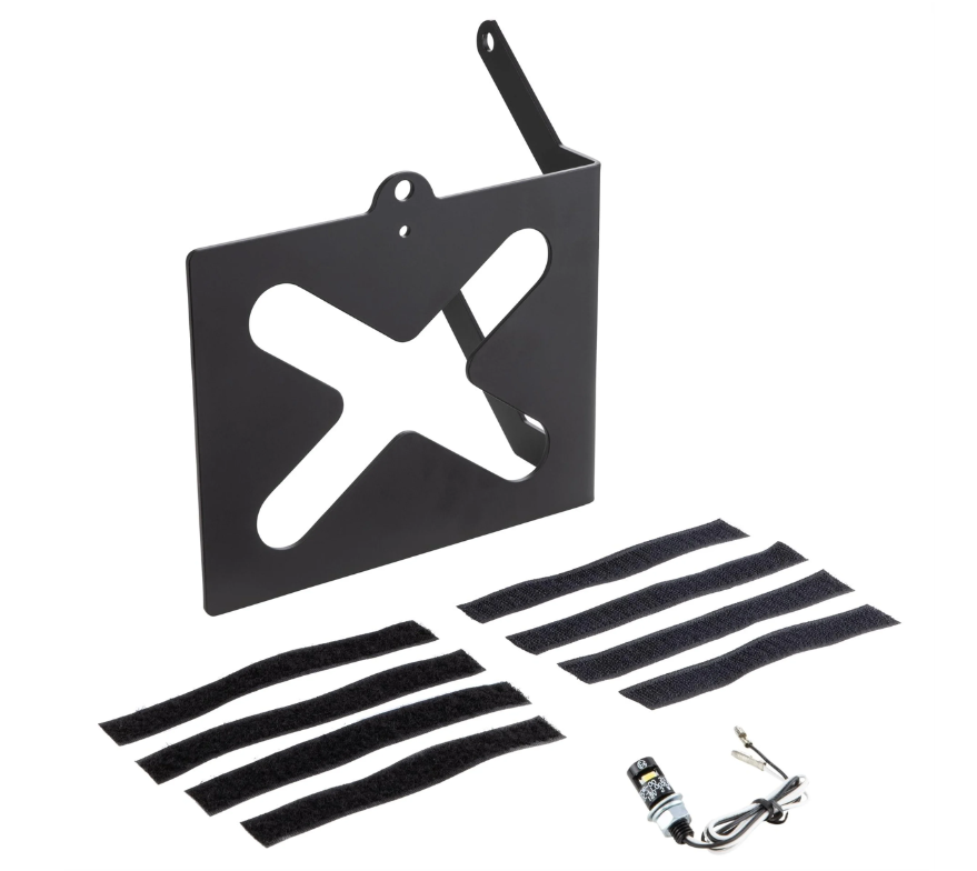 Nummernschildhalter seitlich für Vespa GTS/​GTS Super/GTV/GT, schwarz matt