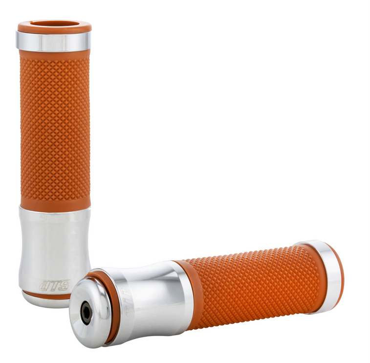 Griffe Ø 24/24 mm, L 125 mm für Vespa PX 125-200ccm, chrom/braun