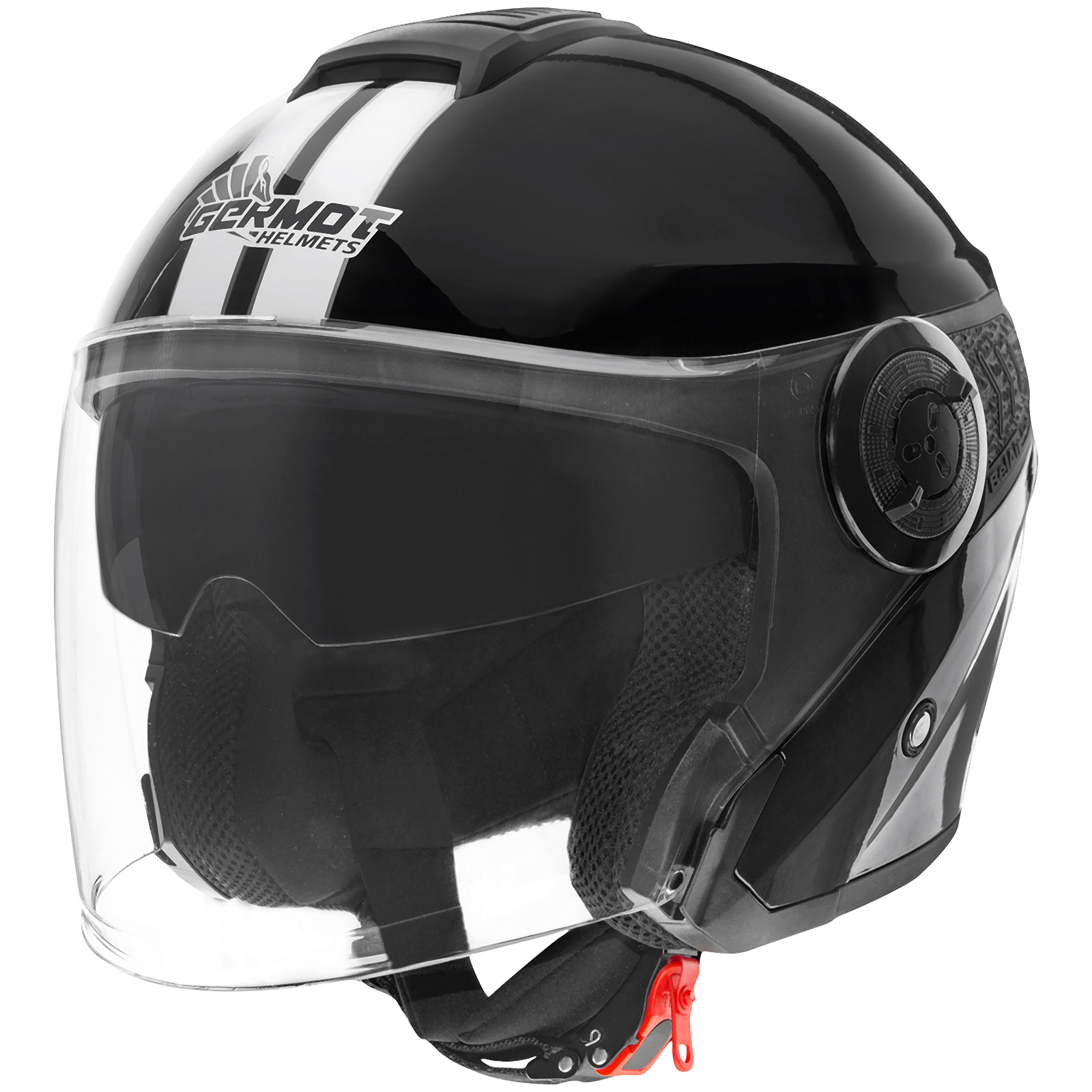 Germot Helm GM 660, schwarz/weiß