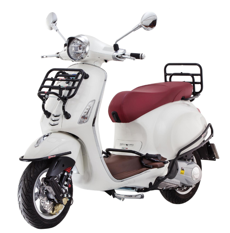 Sturzbügel Seitenhaube für Vespa Primavera/​Sprint/Elettrica 50-150ccm, schwarz