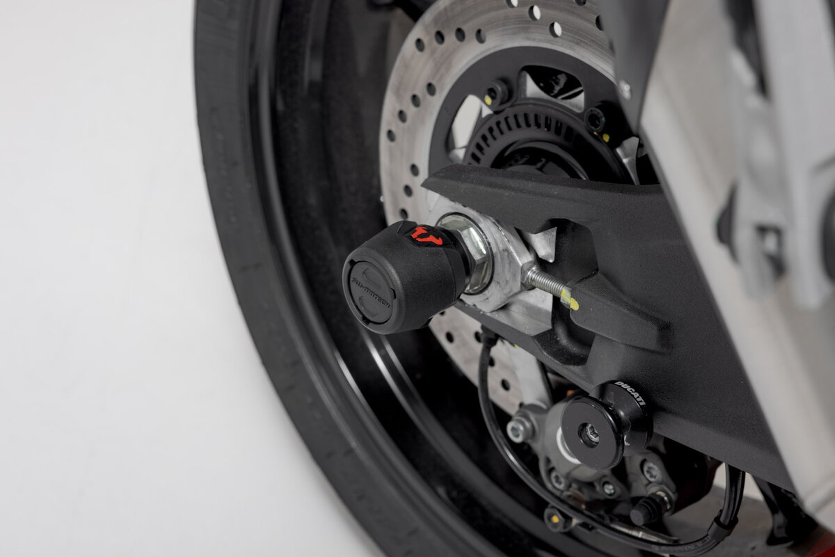 SW-Motech Sturzpad-Kit für Hinterachse für Ducati, KTM, Husqvarna Modelle