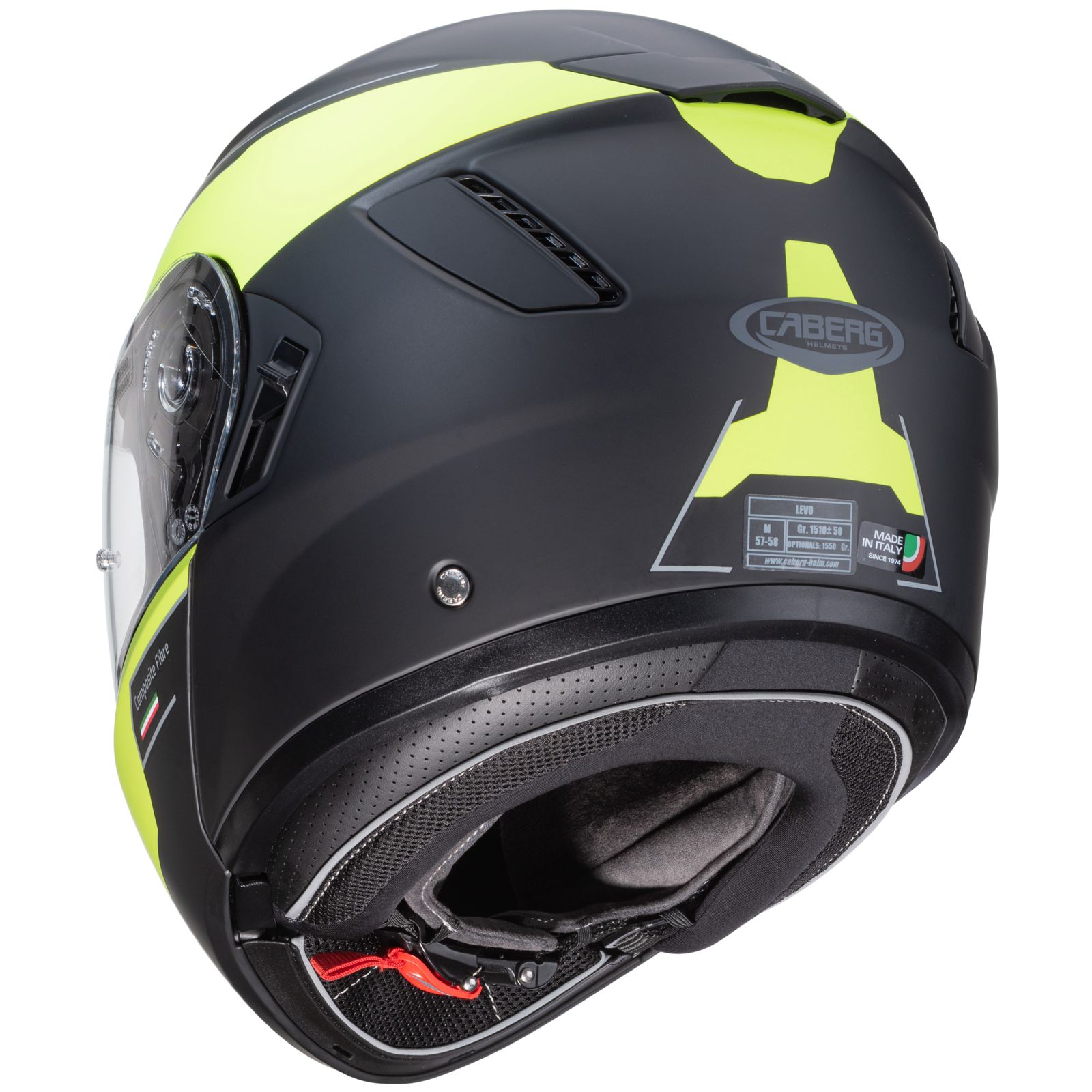 Caberg Helm Levo Prospect, matt-schwarz/fluo-gelb
