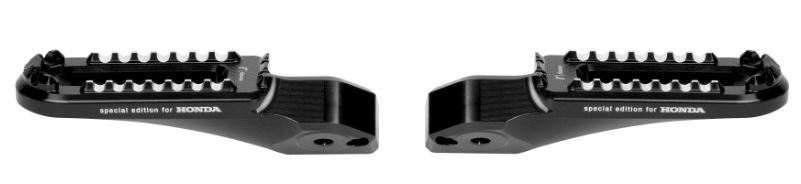 Rizoma Fußrastensatz Schwarz für Beifahrer für Honda CRF1000L Africa Twin (Bj.18-) Original Honda