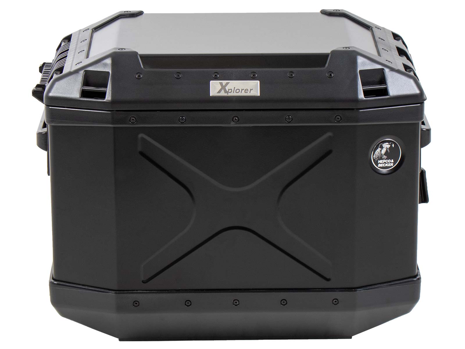 Seitenkoffer Alu Xplorer 40 Cutout links schwarz Hepco & Becker