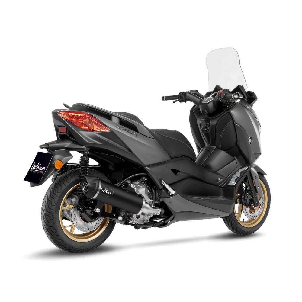 LeoVince Auspuffanlage SBK Nero für Yamaha X-Max 300 Tech Max, Edelstahl, slip on, ABE, Euro5