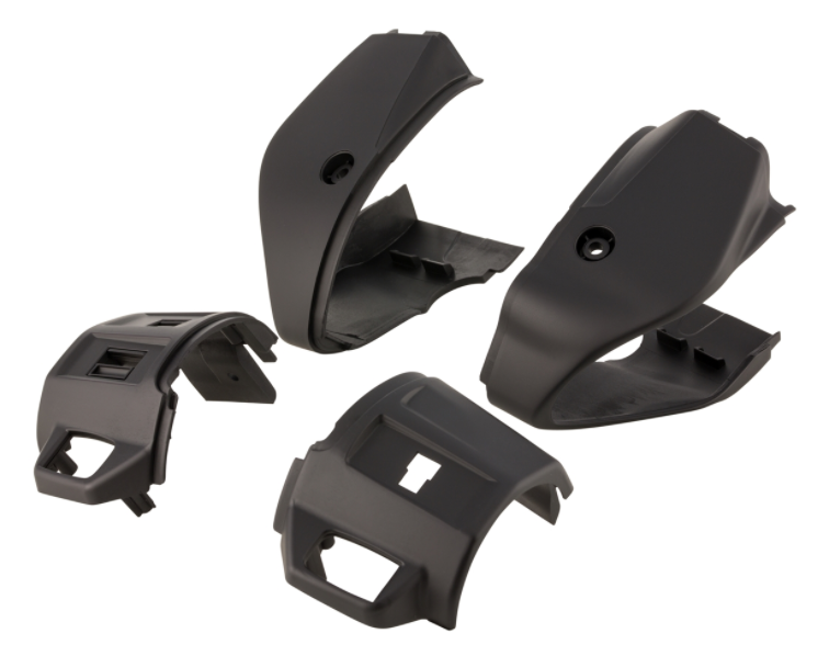 Abdeckung Schaltereinheit, rechts/links, vorne/hinten für Vespa Primavera/​Sprint, schwarz matt