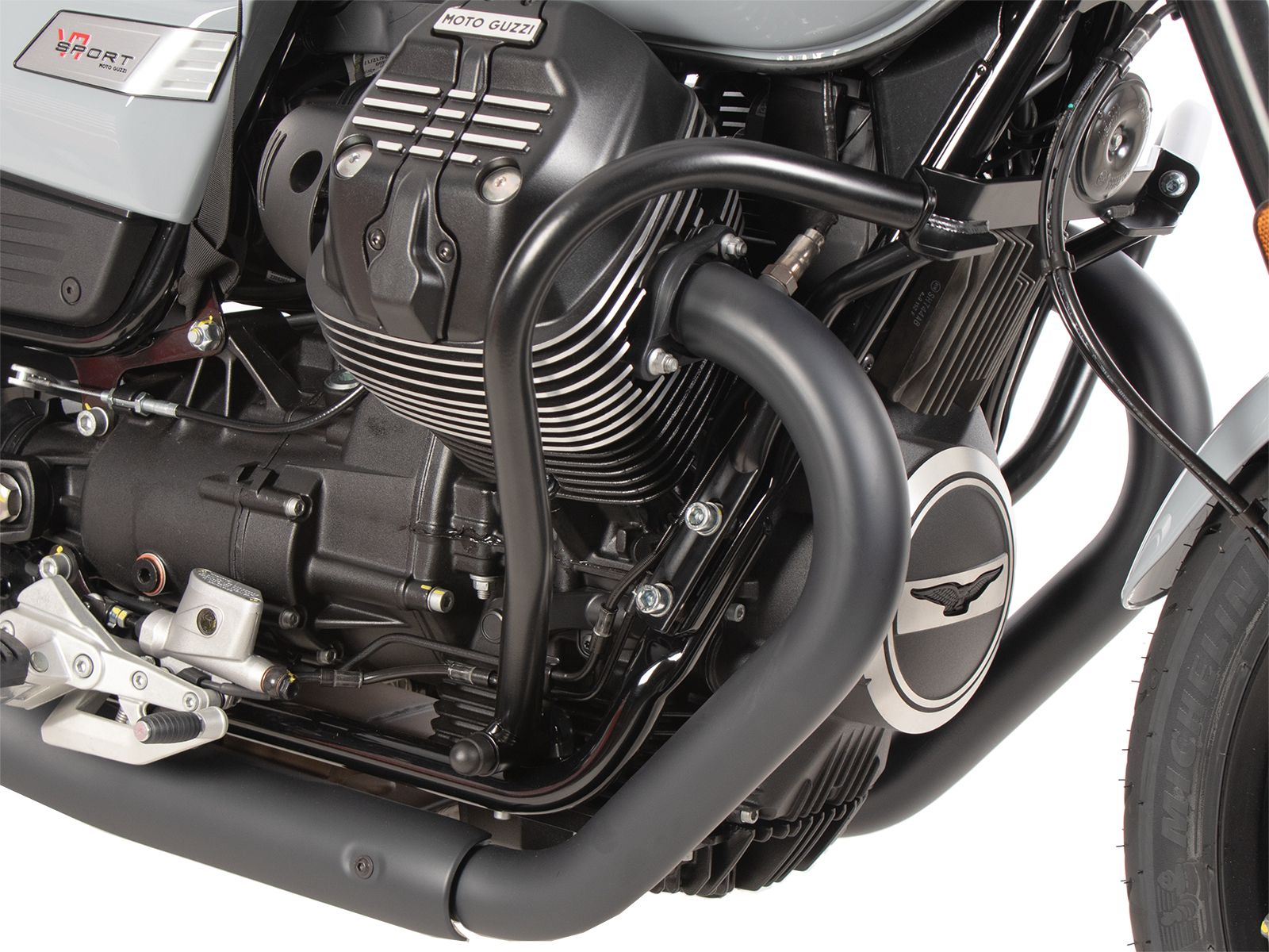 Motorschutzbügel schwarz für Moto Guzzi V7 850 Stone (25-) Hepco & Becker