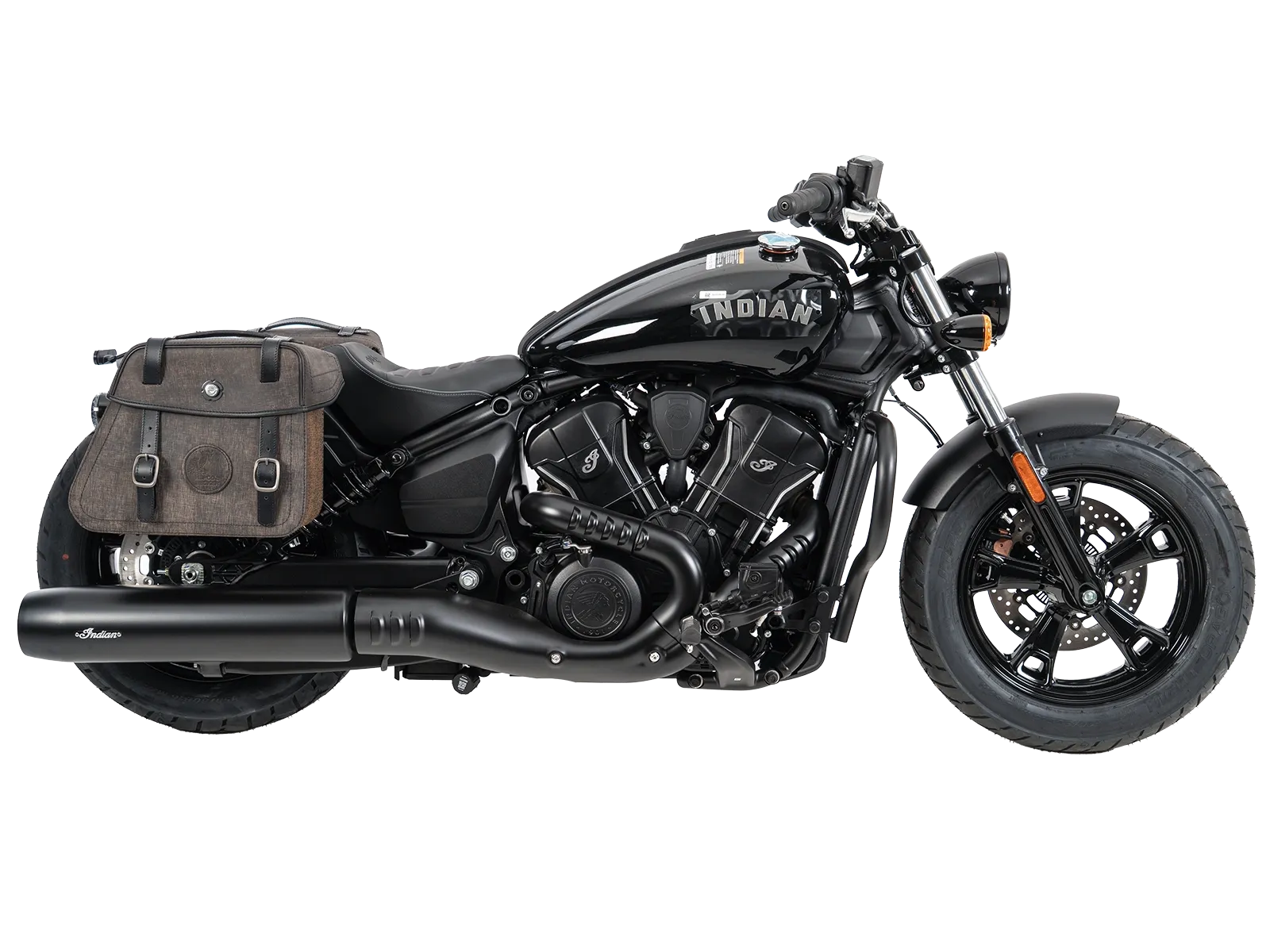Cutout Taschen Set braun inkl. Halter für Indian Scout Sixty Classic (25-) Hepco & Becker