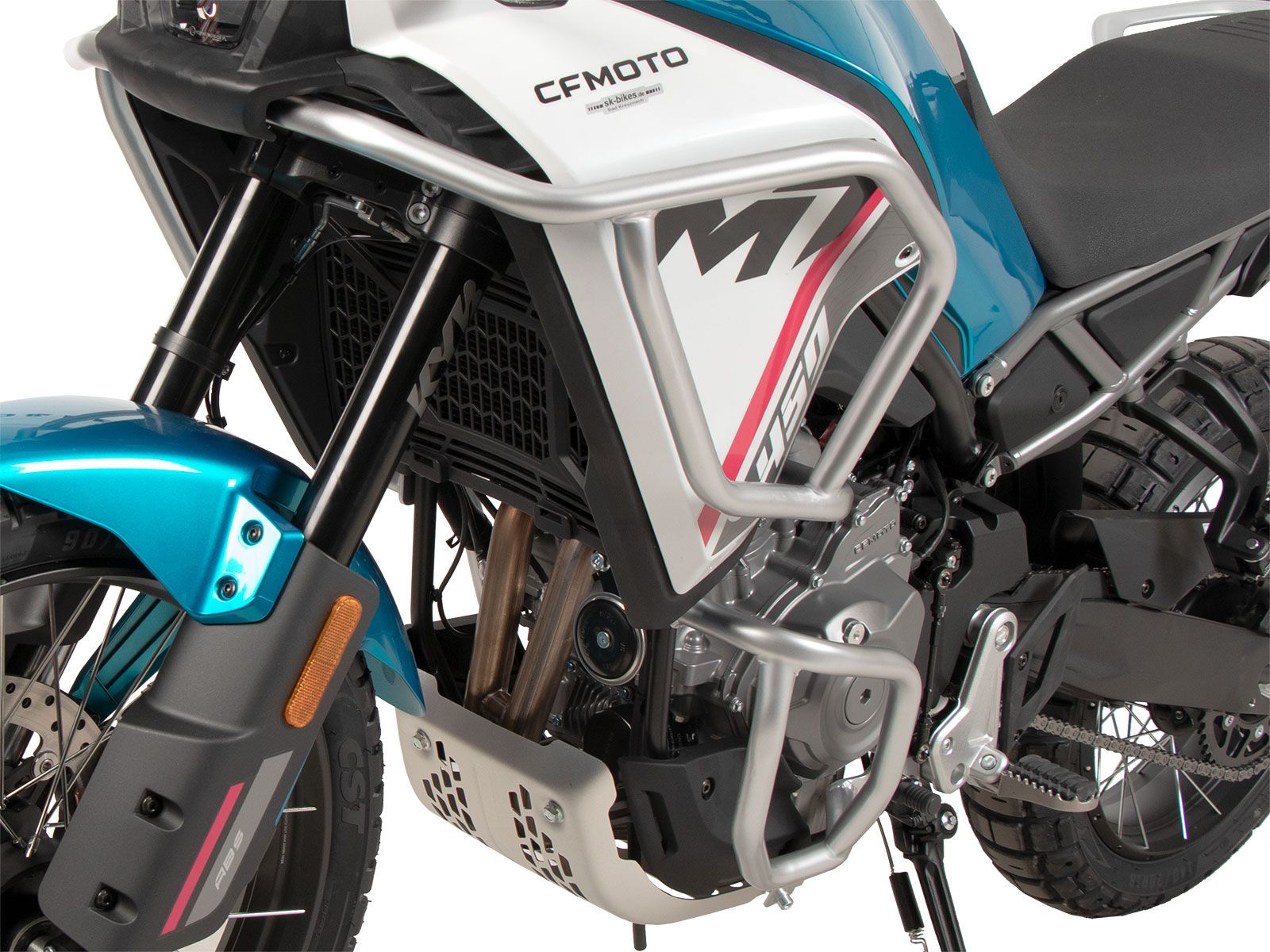 Tankschutzbügel silber für CF Moto 450 MT (24-) Hepco & Becker