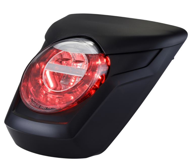 Rücklicht LED rot für Vespa Primavera/​Sprint 50-150ccm, Rand - schwarz matt