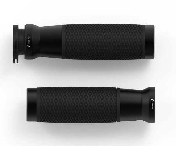 Griffe RIZOMA Urlo RS Ø 22/24 mm L 128 mm für Vespa GTS/​GTS Super/​GTV, schwarz eloxiert