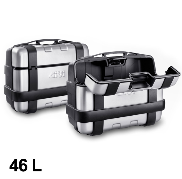 Givi Koffer Satz Trekker 46L schwarz Alu Monokey