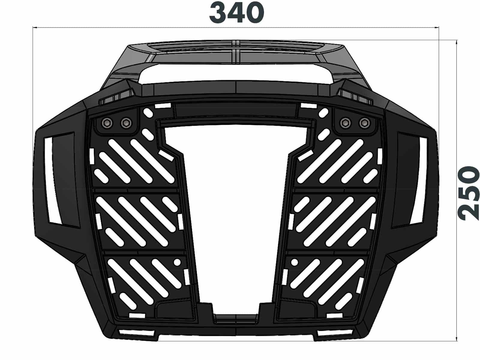 Alurack Topcaseträger schwarz für Kombination mit Original-Zubehörgepäckbrücke für BMW F 750 GS