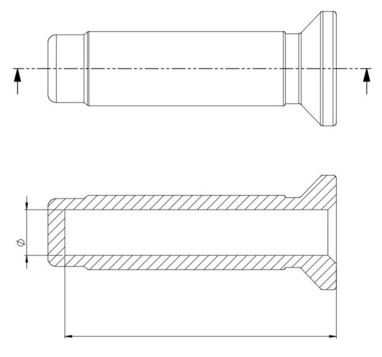 Griffe RIZOMA Urlo RS Ø 22/24 mm L 128 mm für Vespa GTS/​GTS Super/​GTV, schwarz eloxiert