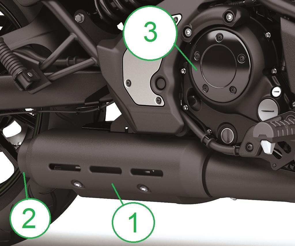 Auspuffblende verchromt für Vulcan S (Bj.15-19) Original Kawasaki