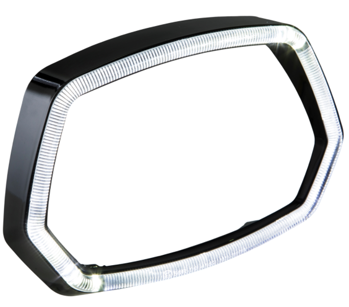 Lampenring schwarz glänzend LED Leuchtring für Vespa Sprint 50ccm 2T/​4T ('13-'18)