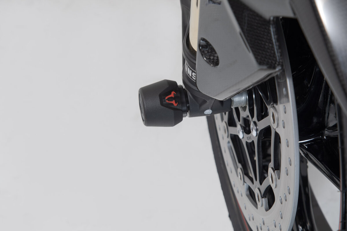 SW-Motech Sturzpad-Kit für Vorderachse schwarz für Triumph, Yamaha Modelle